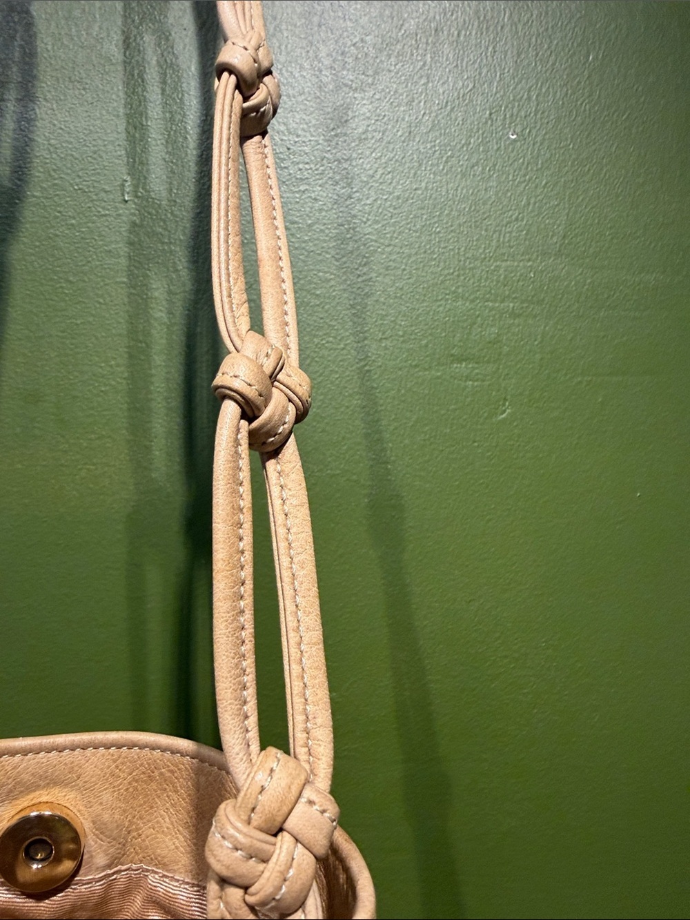 Vintage French Leather Retroparis Bucket Crossbody Bag View 4